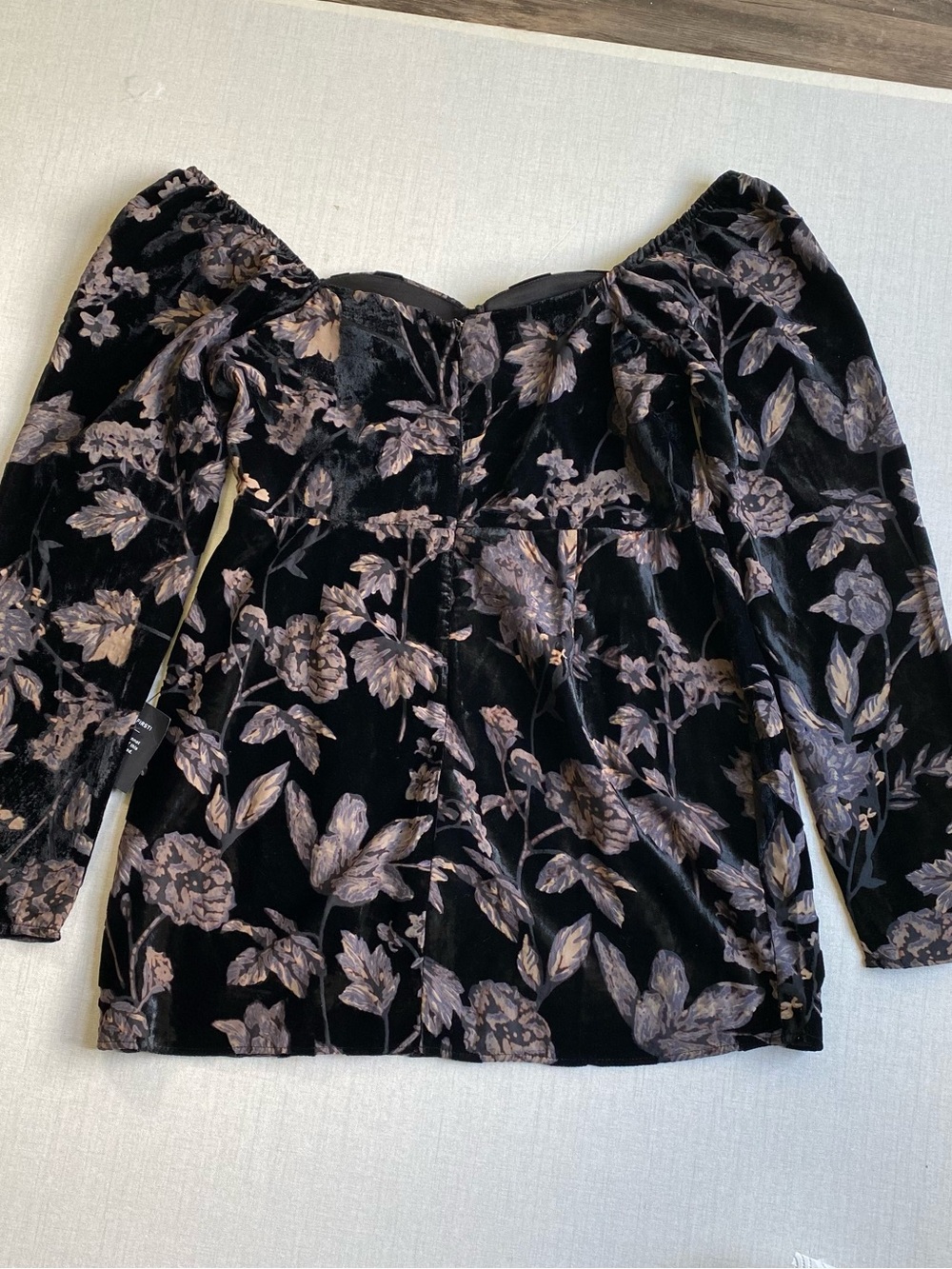 NWT Lulus Simply Decadent Black Floral Velvet Burnout Bustier Mini Dress Size XL - Picture 11 of 13